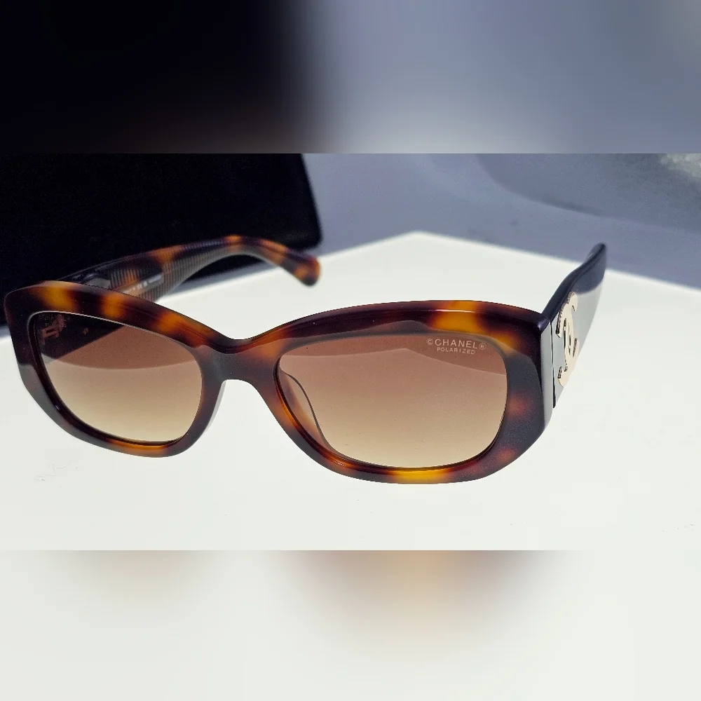 Chanel 5493-A 1295/S9 Women's Tortoise/Brown Polarized Sunglasses